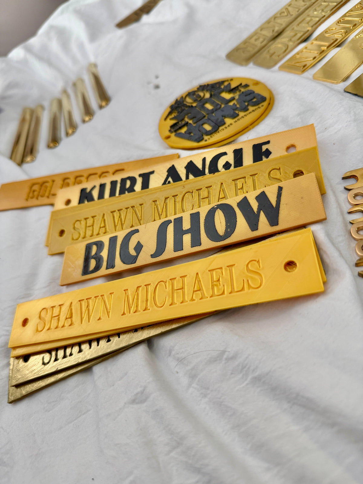 3D Printed Big Gold Nameplate